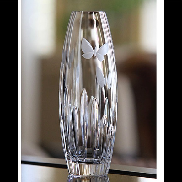 WATERFORD Crystal Butterfly Bud Vase - Picture 3 of 4